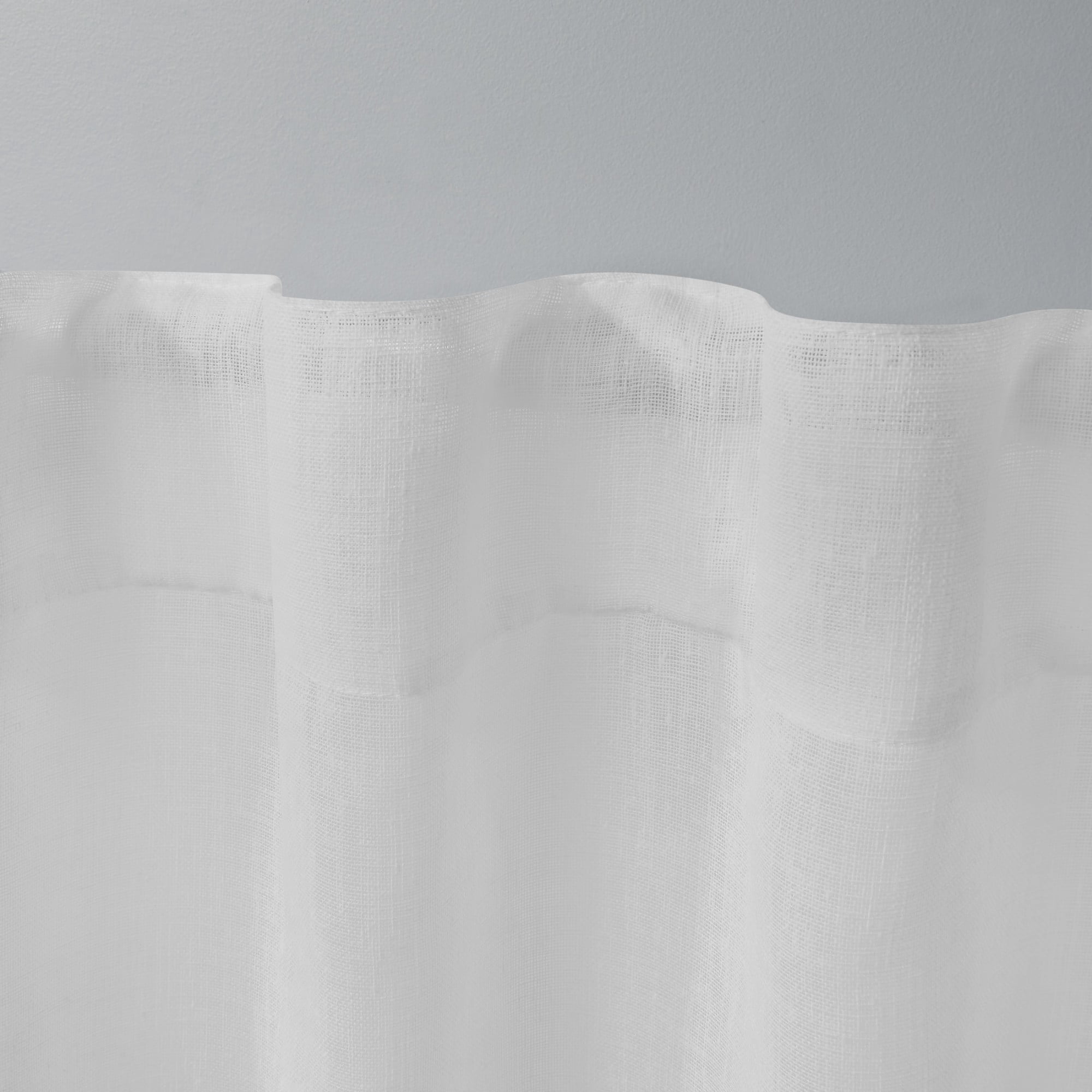 Exclusive Home Belgian Sheer Hidden Tab Top Curtain Panel Pair, 50"x84", Winter White