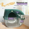 thumbnail image 4 of Omega Paw Premium Roll 'N Clean Self Cleaning Litter Box, Regular, Green, 4 of 11