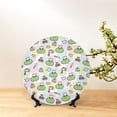 thumbnail image 6 of Picia Frog Wear Chef Hat Pattern Bone China Decorative Plate – Wall Decor with Stand and Adhesive, Elegant Ornament for Living Room, Office, or Entryway-7in, 6 of 6