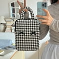 thumbnail image 3 of Classical Checkered Tablets Bag With Strap Office Computer Storage Bows Pattern Laptop Pad Case, 3 of 20