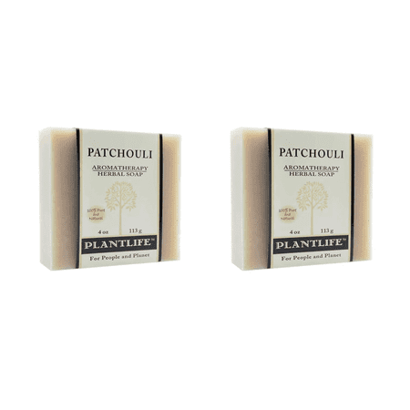 Plantlife Patchouli 2-Pack Bar Soap - Moisturizing and Soothing Soap for Your Skin - Hand Crafted Using Plant-Based Ingredients - Made in California 4oz Bar