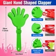 thumbnail image 2 of BlinkLLX 4 Pieces Jumbo Hand Clappers 11 Inch Noise Makers Party Favors Giant Large Hand Clappers Noise Makers for Sporting Events Cheers Ball Dance Basketball Football Noisemakers (Green), 2 of 6
