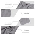 thumbnail image 5 of Men's Linen Blend 2 Piece Outfit Hooded Henley Shirt Drawstring Wide Leg Pants Set Gray XL, 5 of 10