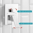 thumbnail image 4 of Chrome Shower Faucet System Set 8 inch Rainfall Shower Head Kit with Mixer Valve, 4 of 11