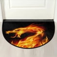 thumbnail image 7 of Fiery Dragon Half Round Door Mat, Abstract Non-Slip Half Circle Area Rug Doormat Washable Half Moon Rug Indoor Entrance Doormat for Kitchen Bedroom Home Decor 24"x36", 7 of 7