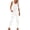 White, variant on Women Ripped Denim Bib Overalls Casual Loose Fit Adjustable Strap Jeans Pants Jumpsuits