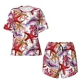 thumbnail image 4 of Lsque Coral Reef Women's Short-Sleeved Pajama Set - 2 Piece Soft and Lightweight Sleepwear Set-Medium, 4 of 9