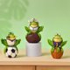 thumbnail image 2 of Figuras de rana, regalo de jugador de baloncesto de rana, esta estatua de rana única agrega un toque moderno a su hogar, sala de estar B, 2 of 3