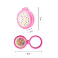 thumbnail image 5 of Ettsollp Round Travel Hair Brush with Mirror Folding Pocket Hair Brush Rebound Air Bags Cute 3D Pattern Matte Texture Portable Comb for Home Salon Bedroom Women, 5 of 8
