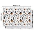 thumbnail image 5 of Vintage Halloween Pattern Summer Placemats Table Placemats Set Of 6-Linen Kitchen Washable Placemats Table Mats 11.8"x17.7" Non-Slip Heat Resistant, 5 of 5