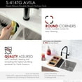 thumbnail image 6 of Stylish Dual Mount 29" Stainless Steel Double Bowl Kitchen Sink with Grids & Strainers S-414TG, 6 of 11