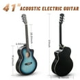 thumbnail image 2 of Ktaxon 41In Acoustic Electric Guitar with 15W Amplifier, Bag, Tuner, Blue, 2 of 6