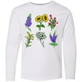 thumbnail image 3 of Inktastic Group of Beautiful Wildflowers Long Sleeve Youth T-Shirt, 3 of 5