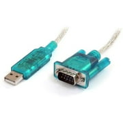 Angle View: StarTech.com 3' USB to RS232 DB9 Serial Adapter Cable, M/M