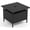 Black-2, variant on Yunken Umbrella Table, Outdoor Side Table with 2" Umbrella Hole, Rattan Umbrella Stand Holder, Heavy Duty Metal Frame, Patio Bistro Table for Deck Garden Poolside, Mix Brown (HDPE Tabletop)