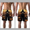 thumbnail image 3 of luoweisi Men's Beach Shorts Quick Dry Swim Trunks with Mesh Lining Halloween Scarecrow 2XL, 3 of 5
