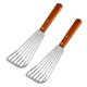 thumbnail image 1 of 2x Stainless Steel Fish Spatula Turner, Wood Handle Fish Spatula, Slotted Turner, Kitchen Spatula F Tw, 1 of 5