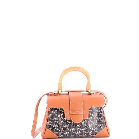 Pre-Owned Saigon Top Handle Bag Coated Canvas with Leather Mini By Rebag