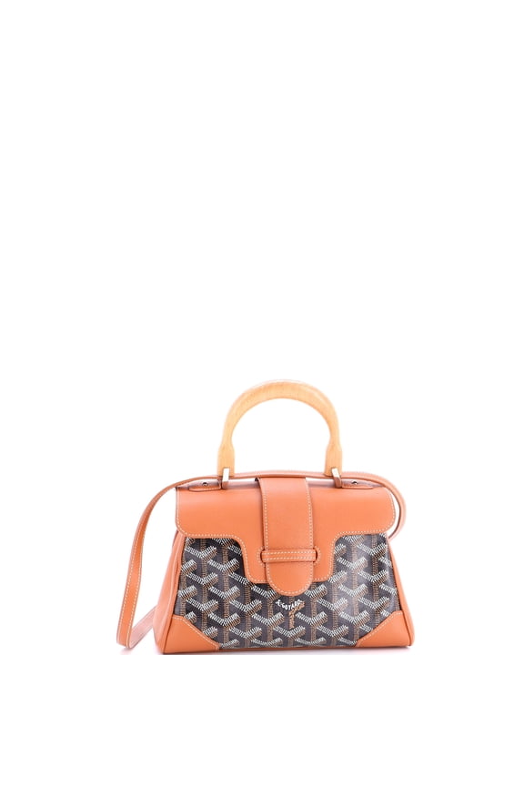 Pre-Owned Saigon Top Handle Bag Coated Canvas with Leather Mini By Rebag
