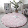 thumbnail image 1 of Plush Round Rug Mat Fluffy White Carpets for Living Room Soft Home Decor Bedroom Kid Room Decoration Salon Thick Pile Rug, 1 of 5