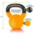 thumbnail image 2 of Prosource Fit Vinyl Coated Cast Iron Kettlebells for Full Body Fitness Workouts 15 lb, 2 of 4