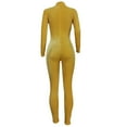 thumbnail image 4 of Velvet Mock Neck Jumpsuits for Women Fitted Sexy Long Sleeve Bodycon One Piece Party Clubwear Rompers, 4 of 7