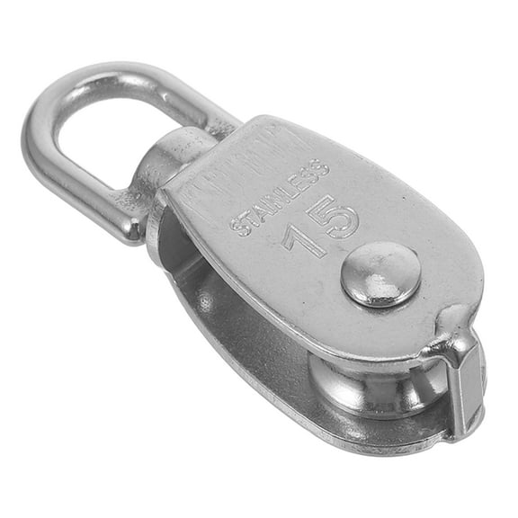 Hemoton Ratchet Pulley Lifting Wire Rope Travel 6.10X2.1X2.1CM Silver
