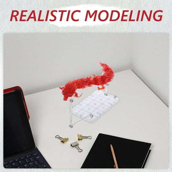 SHOWERORO 1Ensemble Figurine d'Action Effet Dragon en Plastique Rouge pour Décoration de Collection Détaillée