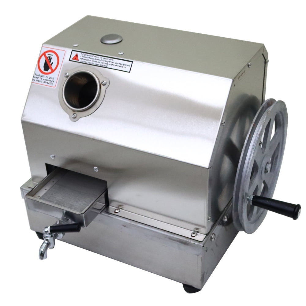 3 Rollers Sugarcane Press Juicer Manual Machine Extractor Mill Squeezer Stainless Steel