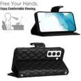 thumbnail image 6 of Allytech Wallet Case for Samsung Galaxy S22 with Card Cash Slots, Luxury Premium PU Leather Kickstand Shoulder Strap Lanyard Shockproof Anti-Fall Full Body Protective Flip Shell - Black, 6 of 8