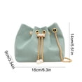 thumbnail image 3 of EGNMCR A Crossbody Bag Shoulder Bag Bucket Shaped Women's Shoulder Bag Chain Flannelette Material Crossbody Bag Multi Functional Commuting Handbag Polyester shoulder b ag, 3 of 6