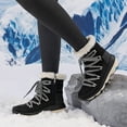 thumbnail image 5 of BURUDANI Women's Faux Fur Lined Cozy Lace-Up Platform Snow Boots for Winter Comfort, 5 of 6
