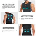 thumbnail image 3 of MISS COCOLI Men's Compression Shirt Slimming Body Shaper Vest Crewneck Workout Shirts Tummy Control Undershirts Tank Top Sports, 3 of 8
