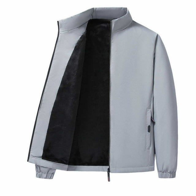 JHLZHS Winter Work Jacket for Men Men's Jacket Fall Winter Thicken Windbreakers Jackets Padded Coats Fleece Jacket Men 092