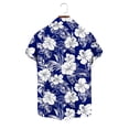 thumbnail image 7 of Mens Hawaiian Shirt Short Sleeve Button Down Cotton Floral Shirts Casual Tropical Beach Summer Shirts Navy 3XL, 7 of 7