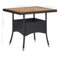thumbnail image 3 of Conjunto de comedor de jardín Casafoyer en polirratán negro y madera de acacia, 3 of 5