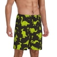 thumbnail image 2 of Logiee Cute Cartoon Dinosaurs Print Men's Pajama Shorts with Drawstring & Pockets,Sleep Shorts for Men,Sleepwear Bottoms,Elastic Waistband Loungewear-Large, 2 of 6