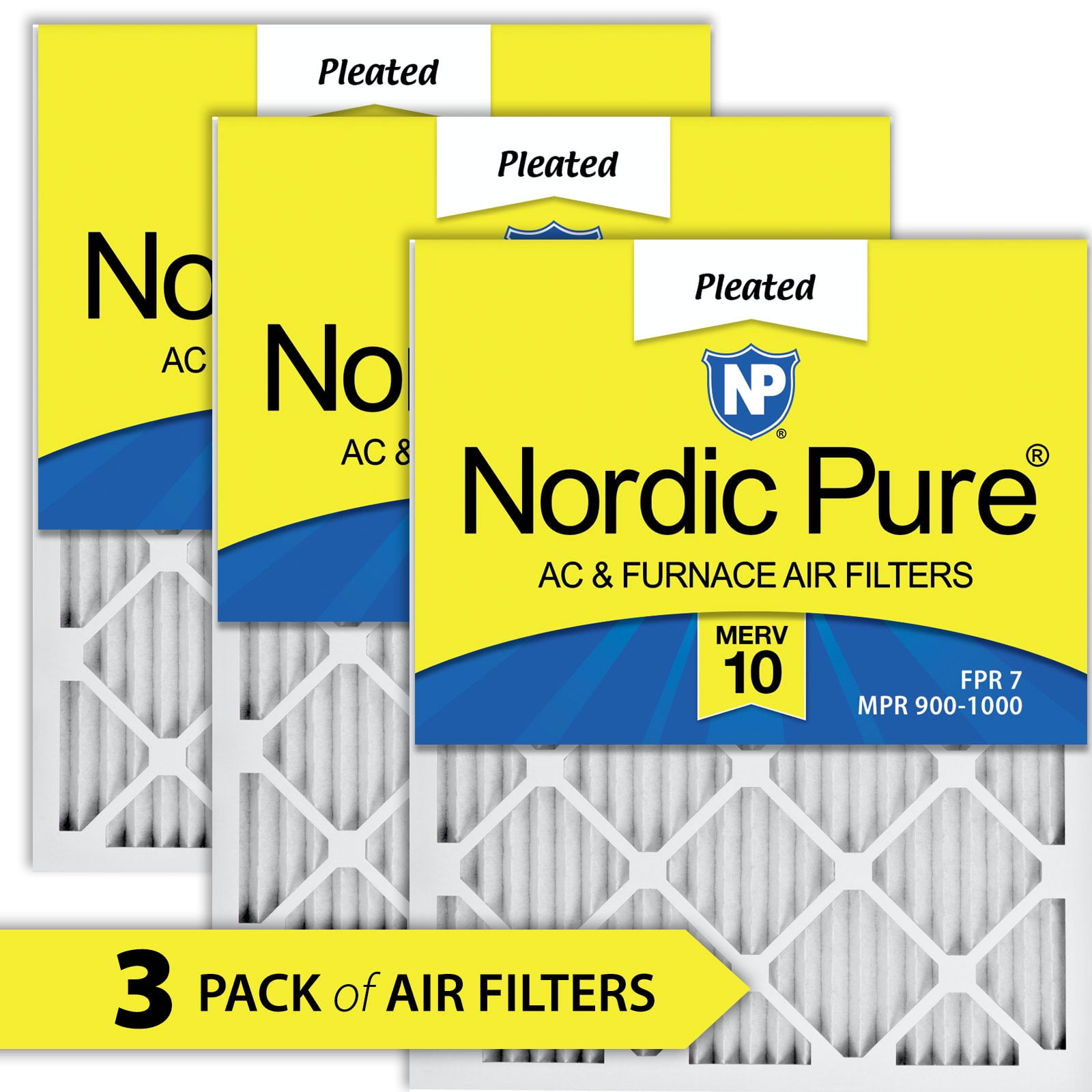Nordic Pure 24x30x1 MPR 1000 Pleated Micro Allergen Replacement AC Furnace Air Filters 1 Pack 