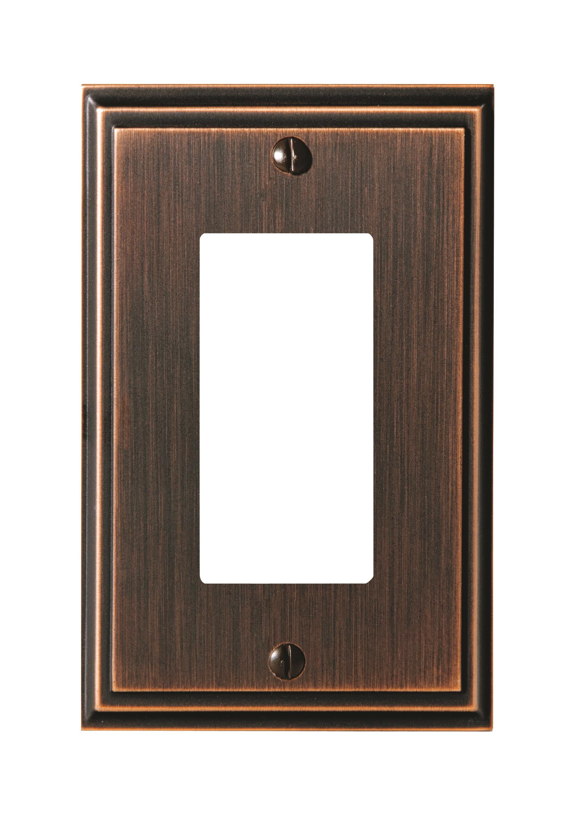 allen + roth Cosgrove 3-Gang Oil-Rubbed Bronze Zinc Indoor