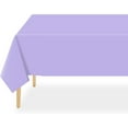 thumbnail image 1 of Qucyy 2 Pack Lavenr Plastic Tablecloth Disposable Table Covers Purple Table Cloths, 1 of 5