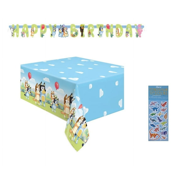 Unique Bluey Birthday Party Supplies Bundle Set, Plastic, 2 Pack