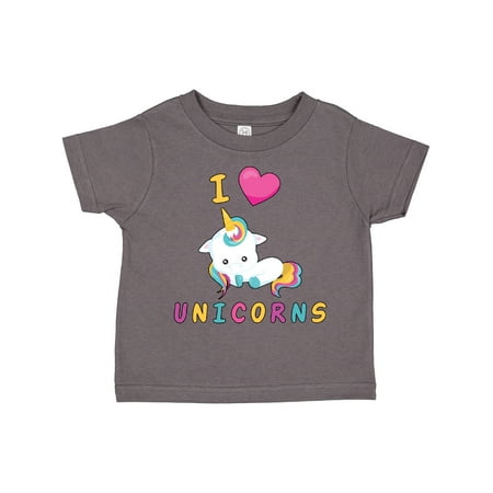 

Inktastic I Love Unicorns Gift Toddler Boy or Toddler Girl T-Shirt