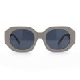 thumbnail image 5 of Womens Trendy Octagonal Beveled Thick Plastic Round Mod Sunglasses Khaki - Black, 5 of 8