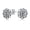 Silver-A, variant on Womens Small Floral Medallion Shield Celtic Knot Disc Stud Earrings Sterling Silver