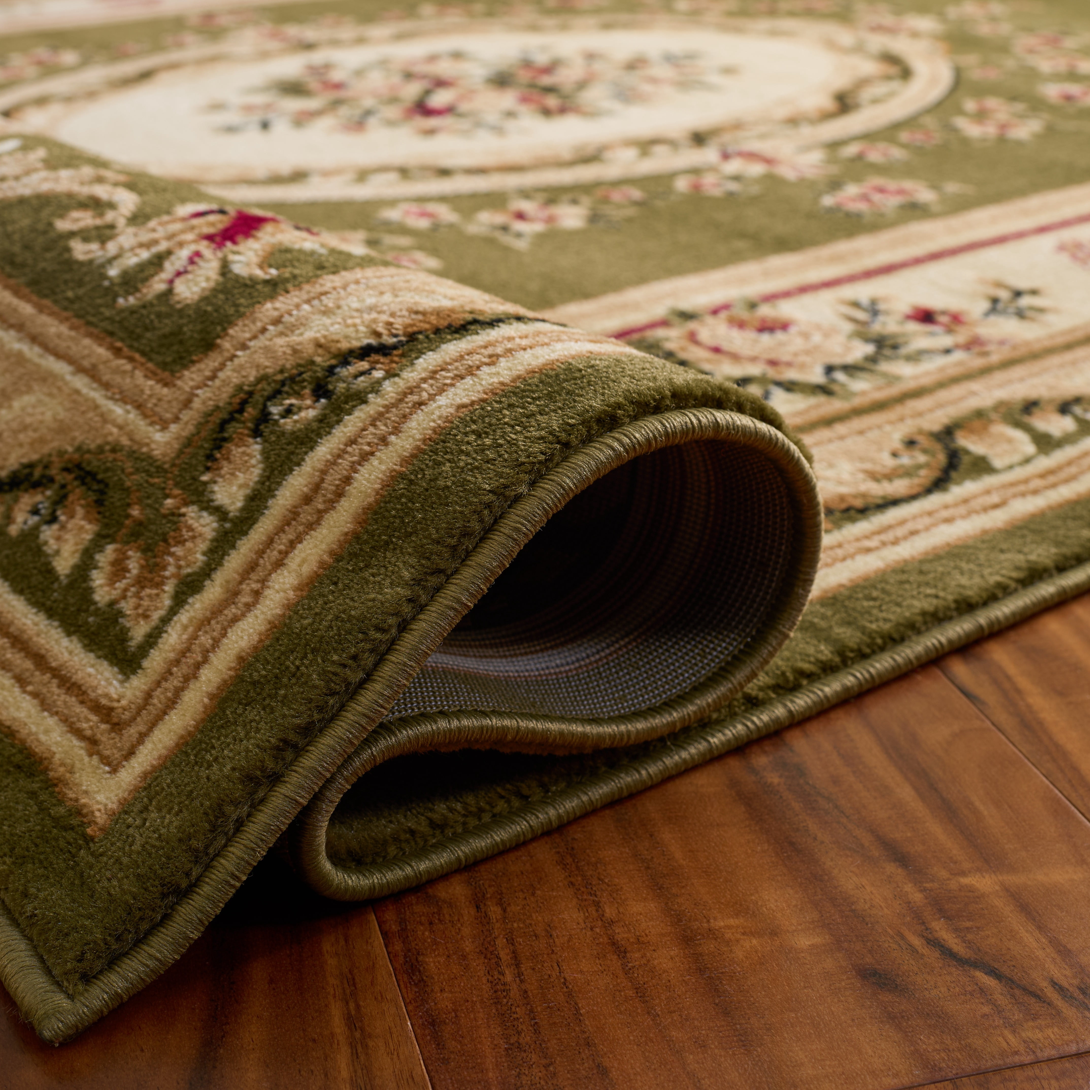 Safavieh Lyndhurst Katherine Floral Area Rug, Sage/Ivory, 8' x 8' Square