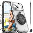 thumbnail image 1 of KOMI Waterproof Phone Case,Universal Self-Check Function Underwater Pouch Dry Bag Beach Travel Essentials Tech Gadgets Floating Shower Snorkeling for iPhone 15 14 13 12 X/XS/Se/Mini for 6.1", 1 of 5