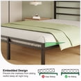 thumbnail image 5 of Napcenter 12 inch King Size Bed Frame with Headboard and Footboard, Metal Platform No Box Spring Needed, Easy Assembly, Black, 5 of 9