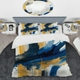 thumbnail image 2 of Designart "Elegance in Spiral Abstraction V" Modern Bedding Covert Set - Abstract Spirals Blue Abstract Bed Set With 1 Sham, 2 of 6