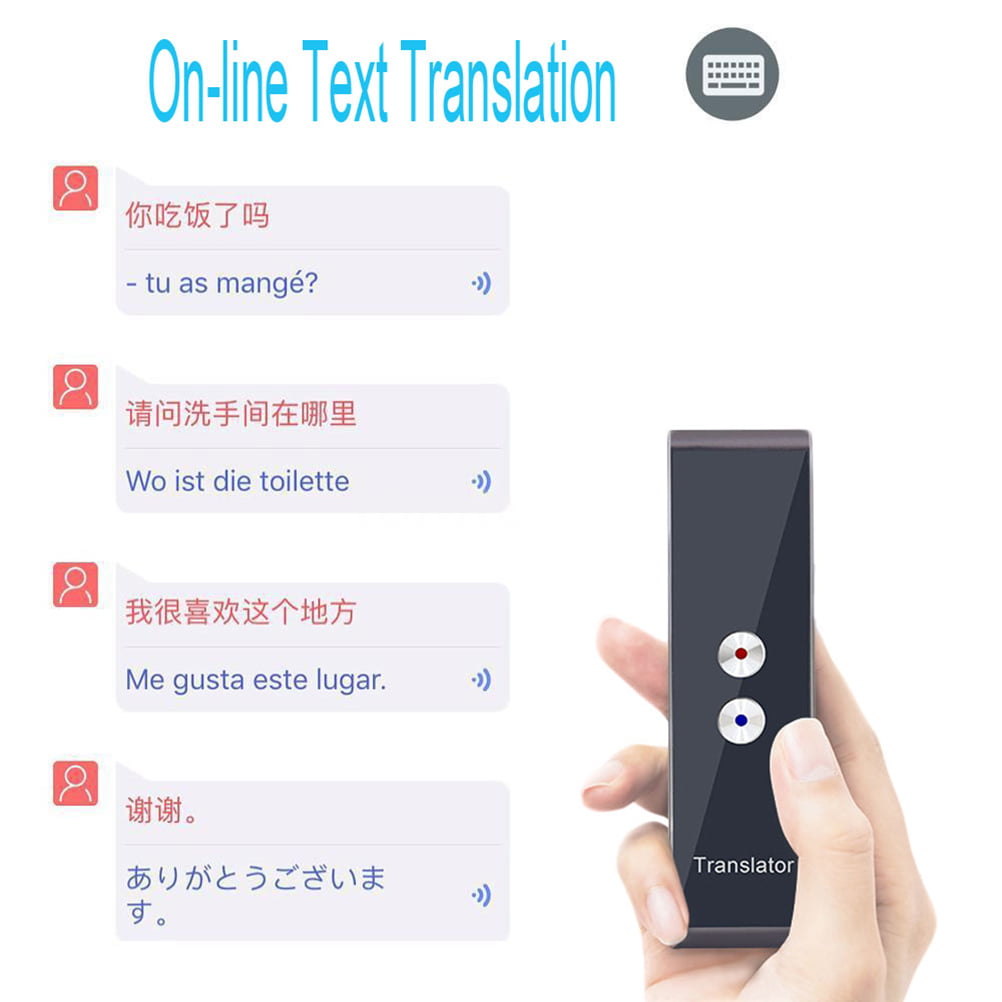 Language Translator Portable Smart Two-Way Real Time Voice Translator Support more than 30 Multi languages Voice and Text translation for Learning Travel Meeting Yosoo 