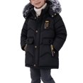 thumbnail image 2 of DYTTDG Boys Winter Hooded Puffer Jacket With Button, Zipper Closure & Multi Pockets, Suitable for Fall/Winter Daily Outerwear, 2 of 8